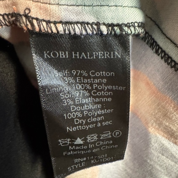 Kobi Halperin Angie Mixed-Print Stretch-Cotton Shift Dress Size Medium M - Picture 9 of 9